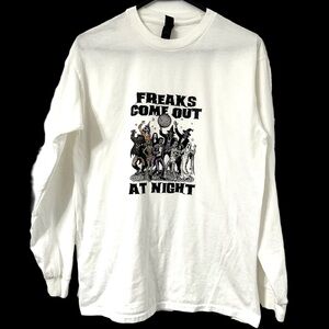 Freaks Come Out at Night Halloween Long Sleeve Tee | Monster Party Graphic